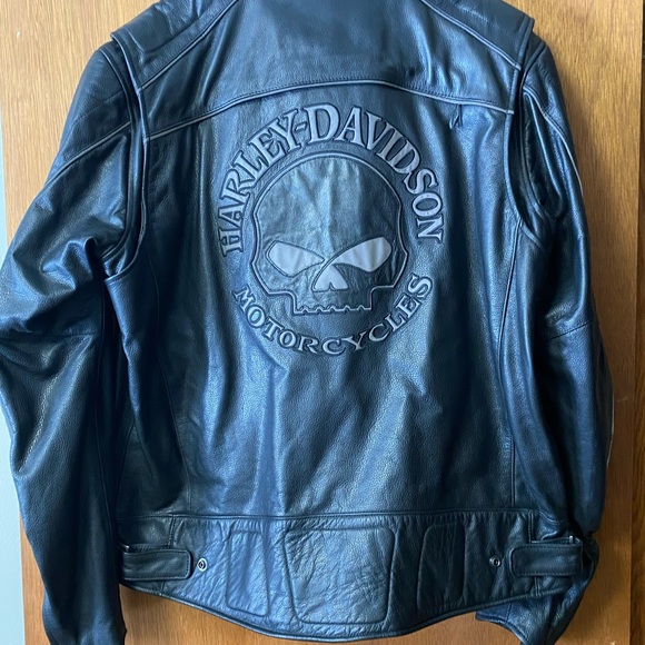 Harley-Davidson Men’s Reflective Skull Leather Jacket - Picture 5 of 6